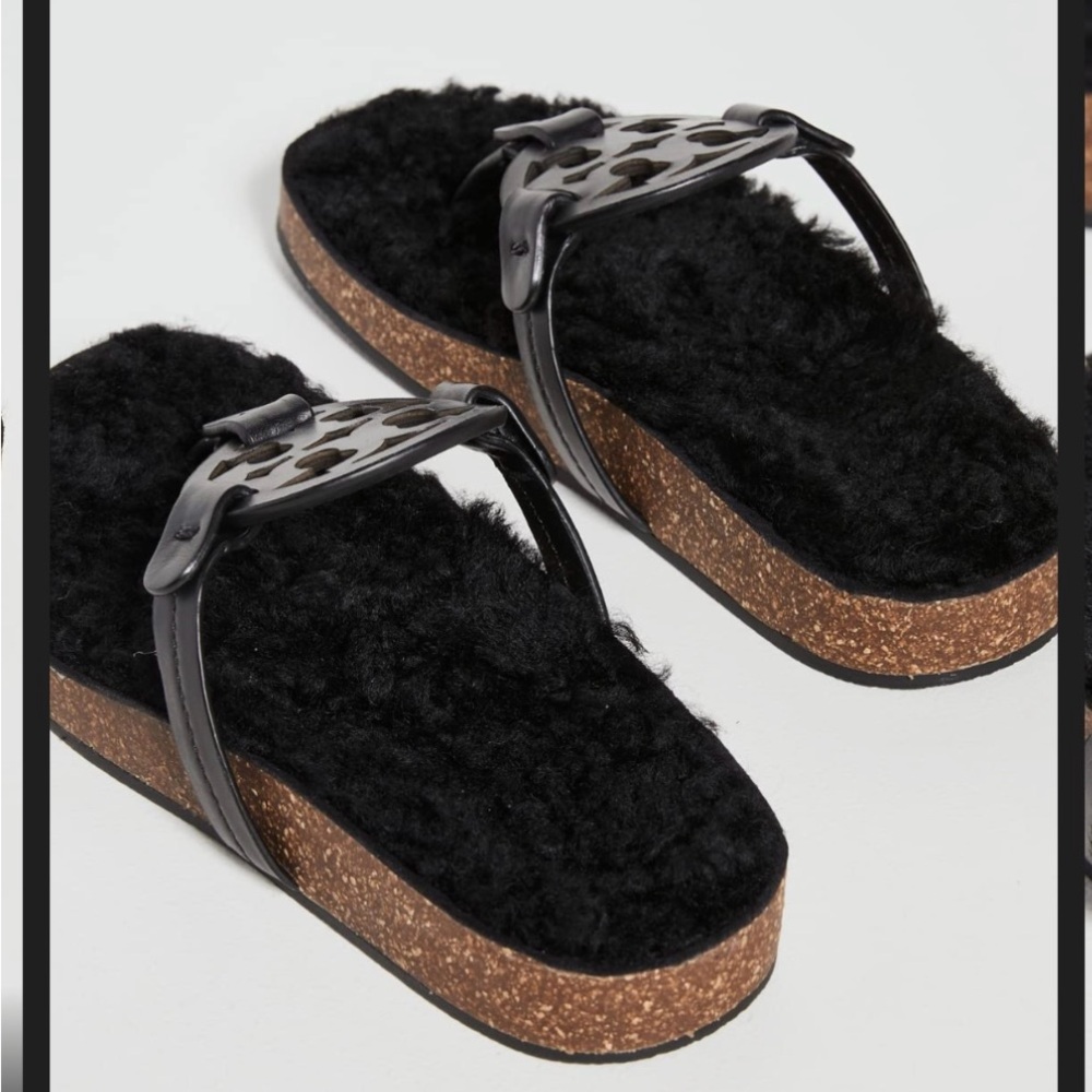 Tory Burch Miller Cloud shearling sandals